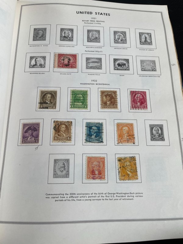 US Collection in Harris Liberty Stamp Album, 1861-1970, great starter collection