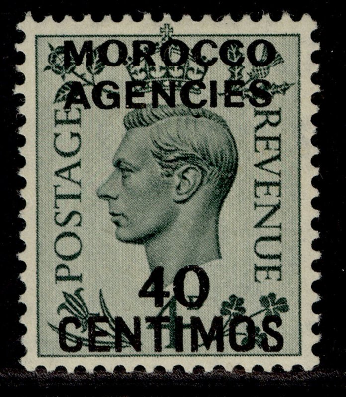 MOROCCO AGENCIES GVI SG169, 40c on 4d grey-green, M MINT. Cat £40. 