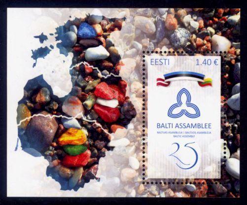 Estonia Sc# 828 MNH 25th Anniversary Baltic Assembly (S/S)