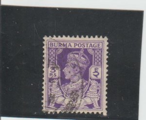 Burma  Scott#  19  Used  (1938 King George VI)