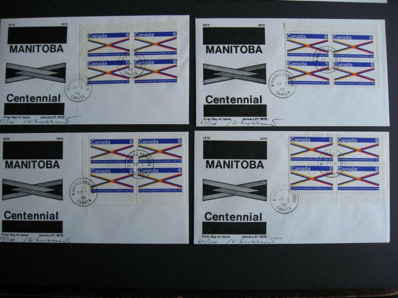 Bileski CANADA 13 Manitoba Centennial limited edition(100)covers designer signed 