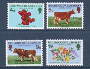 Guernsey  #33-36  MNH  1970  horticulture  agriculture