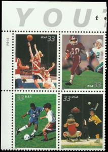 # 3399-3402 MINT NEVER HINGED YOUTH TEAM SPORTS