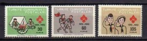 TURKEY SC#1547-1549 Boy Girl Scout Turkey 50th anniversary (1962) MNH