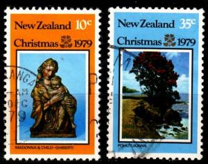 NEUSEELAND NEW ZEALAND [1979] MiNr 0779,81 ( OO/used ) Weihnachten