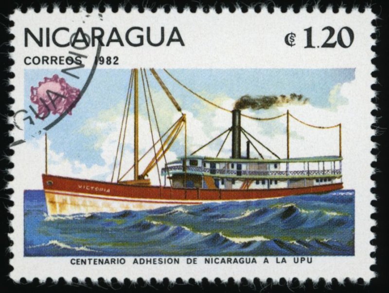 NICARAGUA Sc 1158 VF/USED - 1982 1.2cor UPU Membership Centenary - Well centered