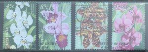 AUSTRALIA 1998 ORCHIDS SET SG1800/1803 USED