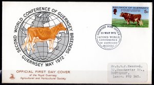 Guernsey 1972 Sc# 68  Bull Conference Official F.D.C.