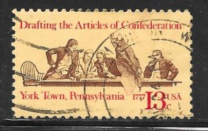 USA 1726: 13c Drafting the Articles of Confederation, used, VF