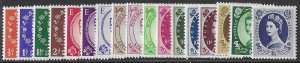 GB 292-308   1952  set 17    FVF  NH