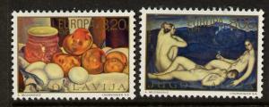 Yugoslavia 1252-3 MNH Art, Paintings, EUROPA