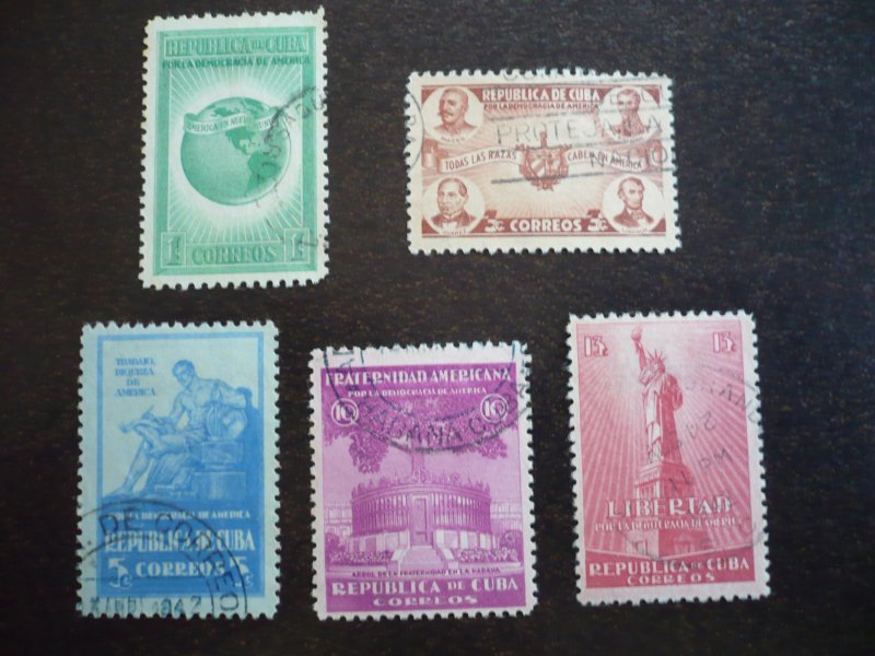 Stamps - Cuba - Scott# 368-372 - Used Set of 5 Stamps