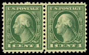 US Sc 543 VF/MNH PAIR - 1921 1¢ Washington Perf 10 - Rotary Press