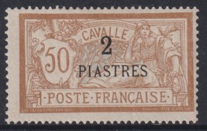 Sc# 13 French Cavalle 2pi on 50c 1902-03 Liberty & Peace MMH issue CV $13.00