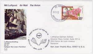 Antigua -Puerto Rico,1988, Lufthansa First Flight, Antigua to San Juan with DC10