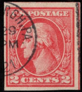 US #534A SCV $50.00 VF used, wavy line cancel, tough stamp,  nice clear four ...