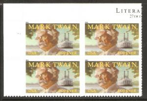 #4545 Mark Twain UL Corner Block Mint NH