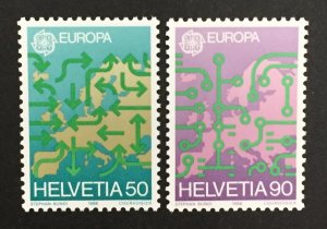 Switzerland 1988 #822-3, Europa, MNH.