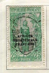 FRENCH COLONIES; CONGO 1924 early Pictorial issue fine used 25c. value