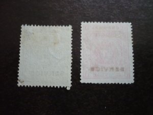 Stamps-India Feudatory State Bhopal-Scott#O1-O2 - Used Part Set of 2 Stamps