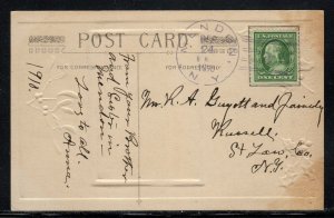 US Mendon NY Monroe Co. Doane Cancel to Russell 1910 b813