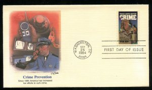 US 2102 Crime Prevention UA Fleetwood cachet FDC