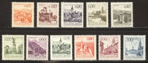 Yugoslavia Scott 1063-66,1068,1070-73A,1073E MNHOG - 1972 Yugoslav Scenes