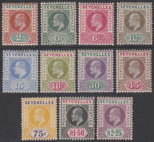 Seychelles 52-62, SG60-70 MH / MLH / MVLH CV $161.05