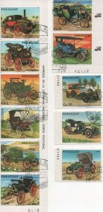 Thematic Stamps Transports - PARAGUAY 1983 ANTIQUE CARS 10v used