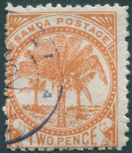 Samoa 1886 2d dull orange Perf 12½ SG23 used