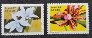 *FREE SHIP Brazil 50 Years Of National Orchid Society 1987 Flower (stamp) MNH