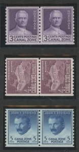 Canal Zone #153-155 Mint (NH) Multiple