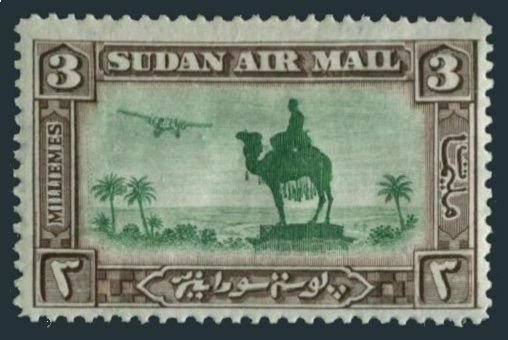 Sudan C4,lightly hinged.Michel 54. Air Post 1931.Statue of Gen.C.G Gordon.