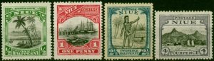 Niue 1925-27 Set of 4 SG44-47 Fine MM