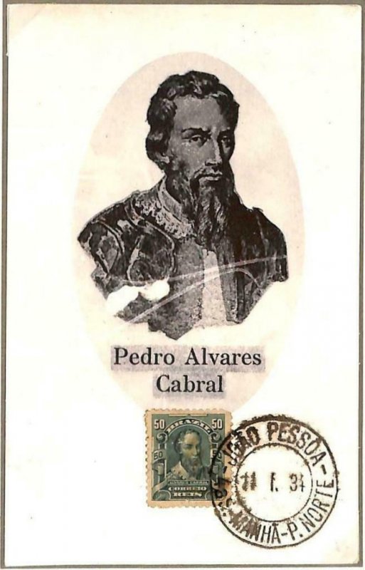 90058 - BRAZIL -  MAXIMUM CARD 1934 Pedro Alvares CABRAL maps NAVIGATION