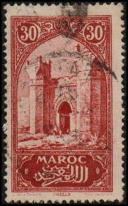 French Morocco 99 - Used - 30c City Gate, Chella (1923) (cv $0.40)