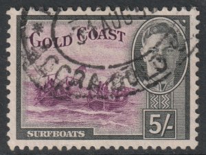 Gold Coast Scott 140 - SG145, 1948 George VI 5/- used