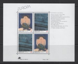 Portugal - Azores  #415  (1993 Europa sheet) VFMNH CV $7.00
