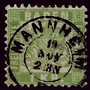 German Baden SC#26 Used F-VF hr....Worth a Close Look!