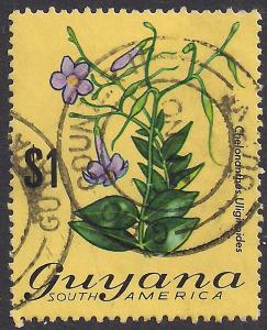 Guyana 1981 QE2 $1 Chelonanthus Uliginoides  SG 554 ( J1321)