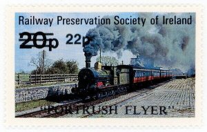 (I.B) Ireland Cinderella : Railway Preservation Society 22p on 20p OP (Portrush)