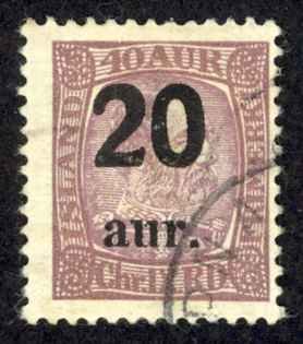 Iceland Sc# 134 Used 1921-1925 20a Overprints