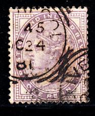 Great Britain used #88 1p Victoria 14 dots