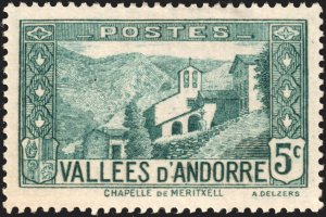 Andorra (French) #26  MOG - 5c Vallees d'Andorre (1932)