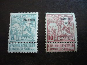 Stamps - Belgium - Scott# B19-B20 - Mint Hinged Part Set of 2 Stamps