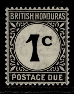 BRITISH HONDURAS GV SG D1, 1c black, LH MINT. ORDINARY PAPER