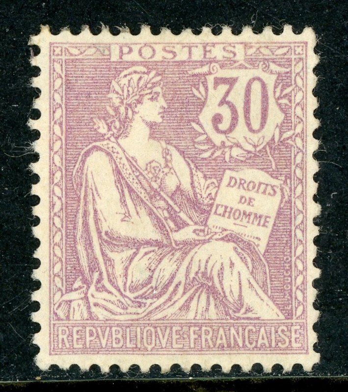 France 1902 Rights of MAN 30¢ Red Scott # 137 Mint T869 ⭐⭐