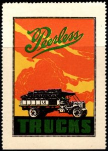 Vintage Circa 1910–1920 United States Poster Stamp Peerless Trucks