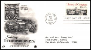 US 2004 Library of Congress PCS Artcraft Variety Typed FDC