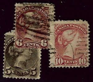 Canada SC#42-43, 45 Used Fine SCV$43.25...Worth checking out!